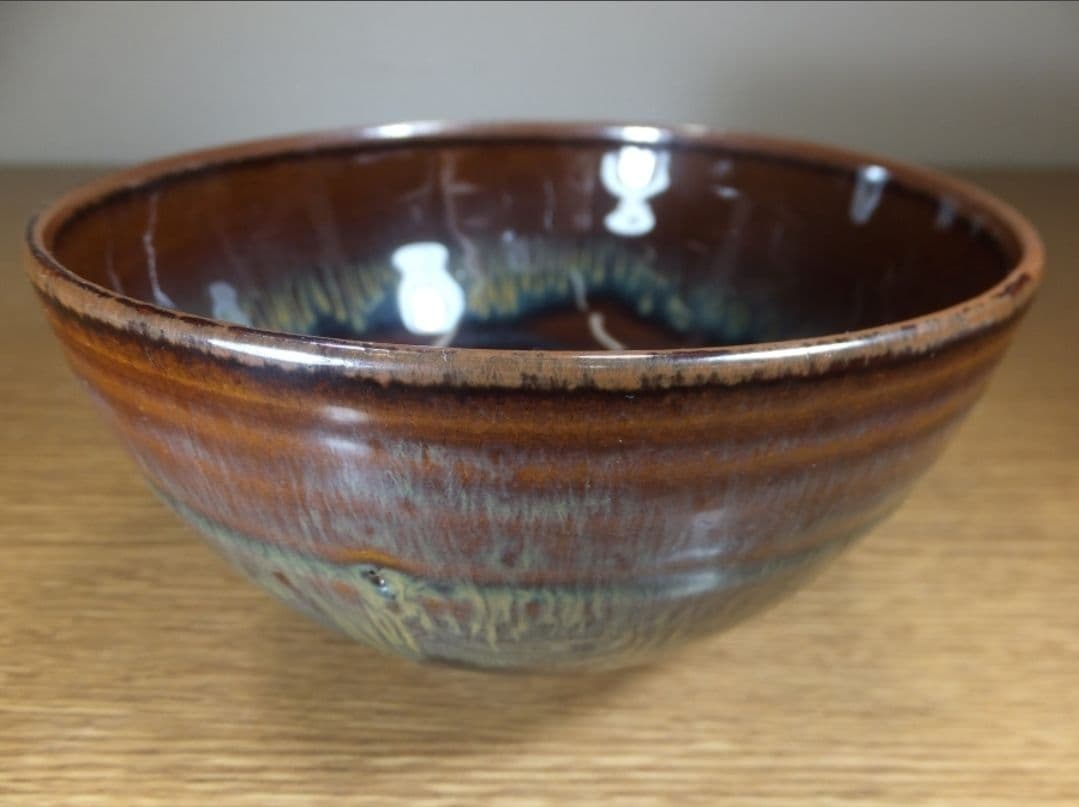 真作保証 鬼丸雪山 自作 高取茶碗 高取焼 小石原焼 コレクター放出品 福岡県