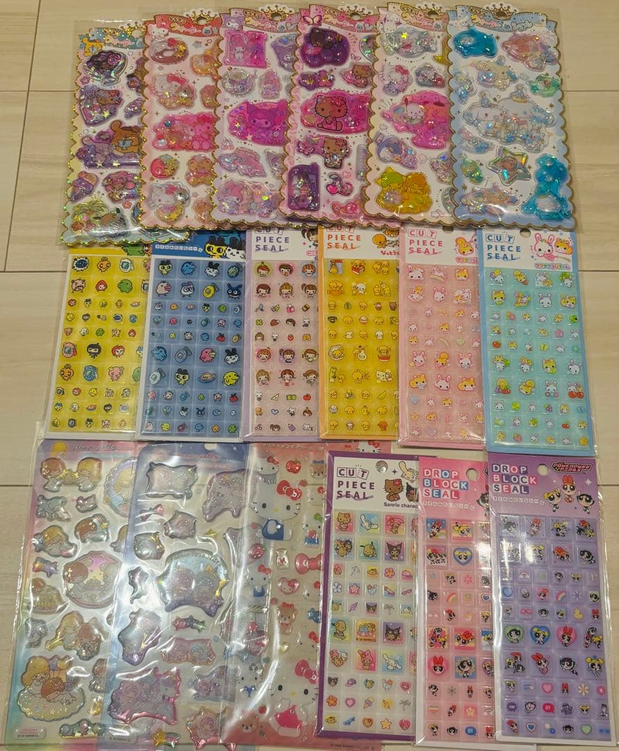 新品　ボンボンドロップシール　サンリオ　うるちゅる　正規品　91枚セット　.
