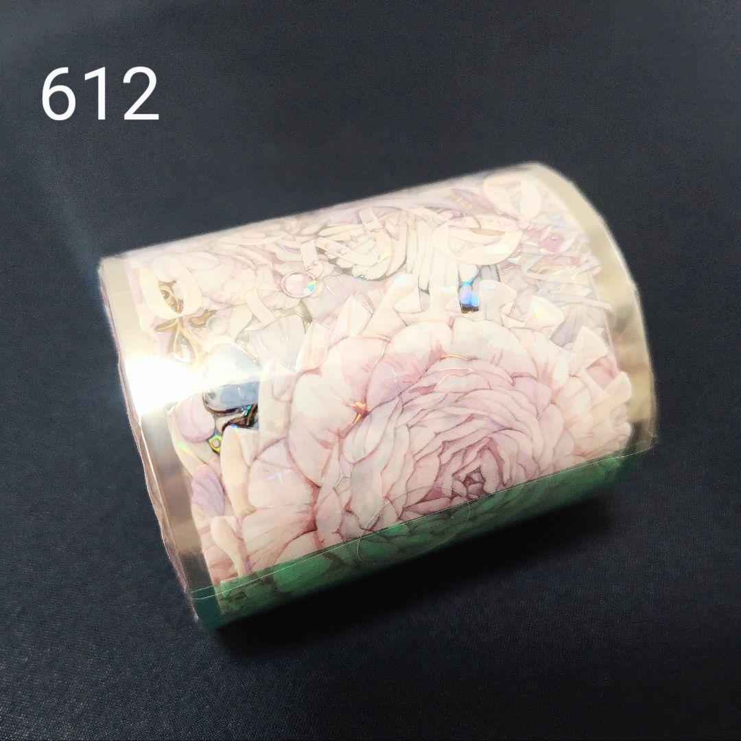巻売 612★ 海外 マスキングテープ マステ PET 花 装飾 薔薇 贝壳光