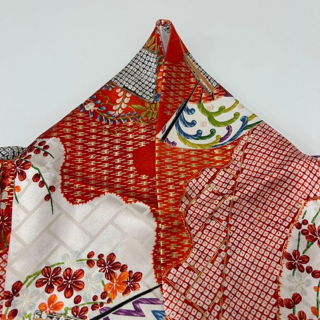 振袖 三越お誂え 金彩 花柄 素敵なデザイン 着物 正絹 AK-7920