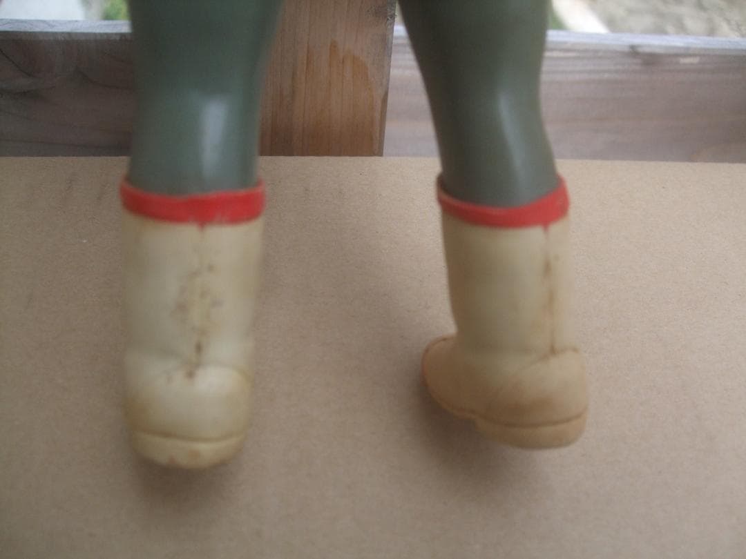 当時物★TBS・旧バンダイ・シルバー仮面★面取り・ソフビ・25㎝