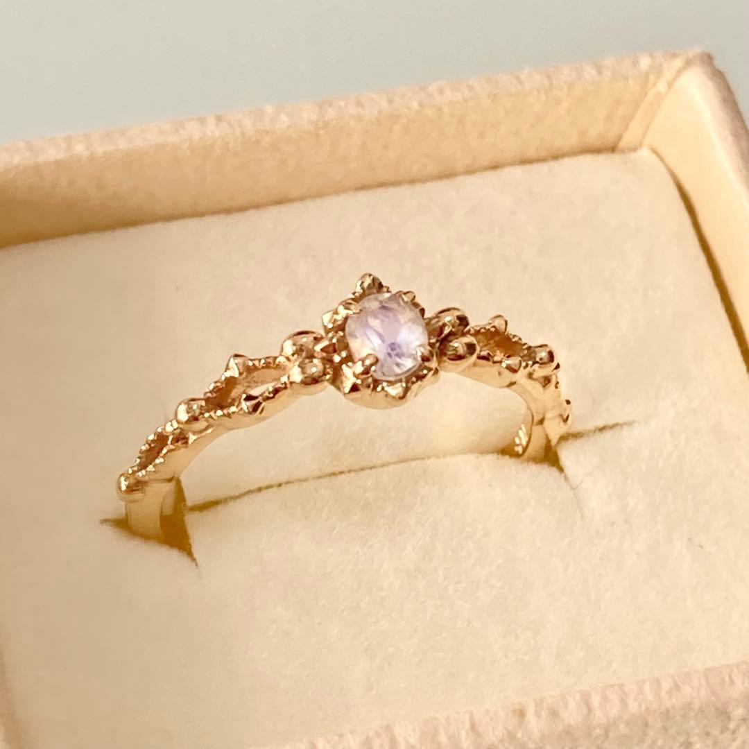 K10 ラブラドライト ピンキー NOJESS 上品 ゴールド 3号