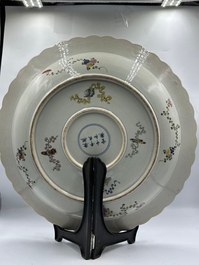 粉彩大皿 康熙辛亥中和堂製 大皿 時代物 骨董品 中國古美術 清時代 置物
