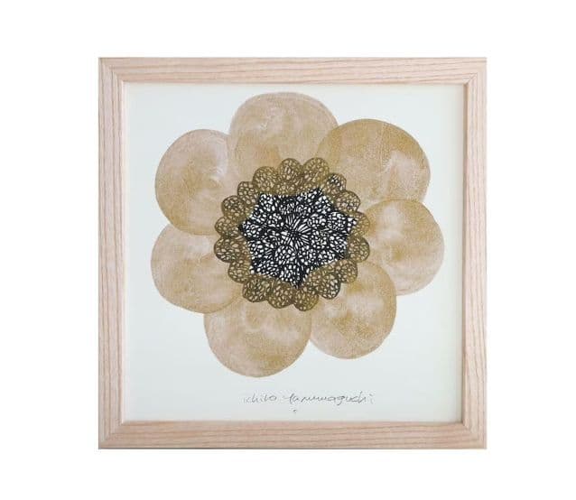 無印良品［ＩＤＥＥ］アートポスター　山口一郎　 ＨＡＮＡ　－　ｈｅａｄ－ｇｏｌｄ