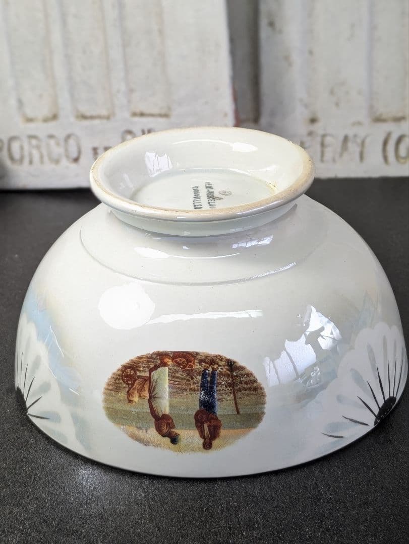 大サイズ フランス アンティーク カフェオレボウル Badonville