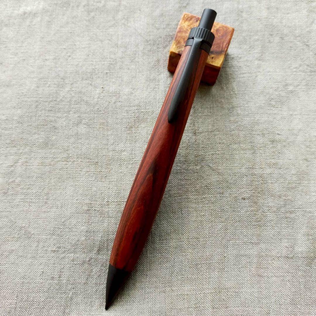 デザートアイアンウッド　ハンドメイド　木軸シャープペン　0.5mm　ブラック