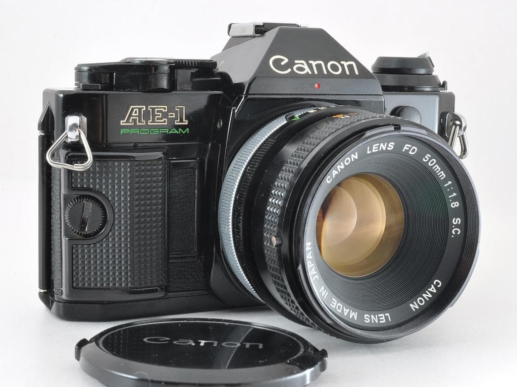 キヤノン AE-1 PROGRAM ブラック FD 50 f1.8 SC 動確
