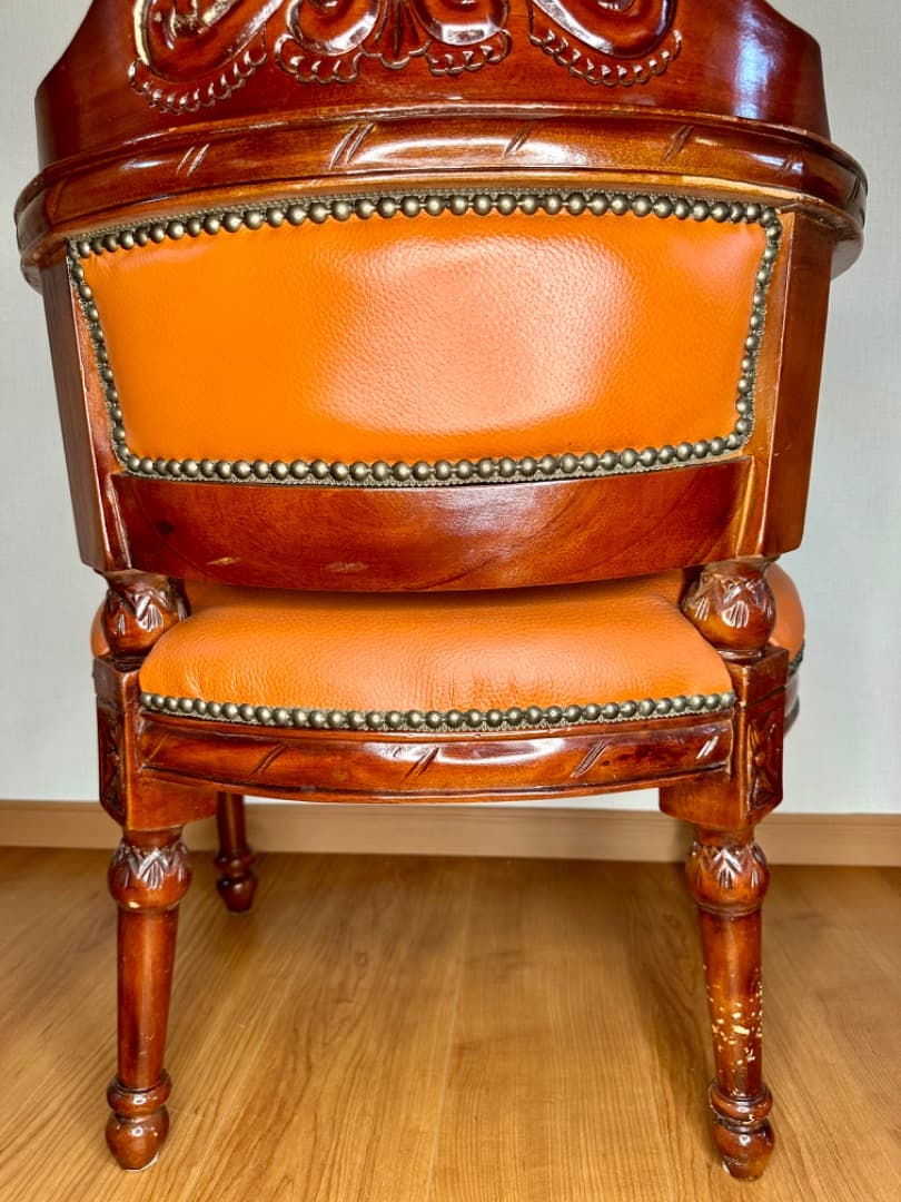 K*K様 イタリア製 レザー アームチェア②