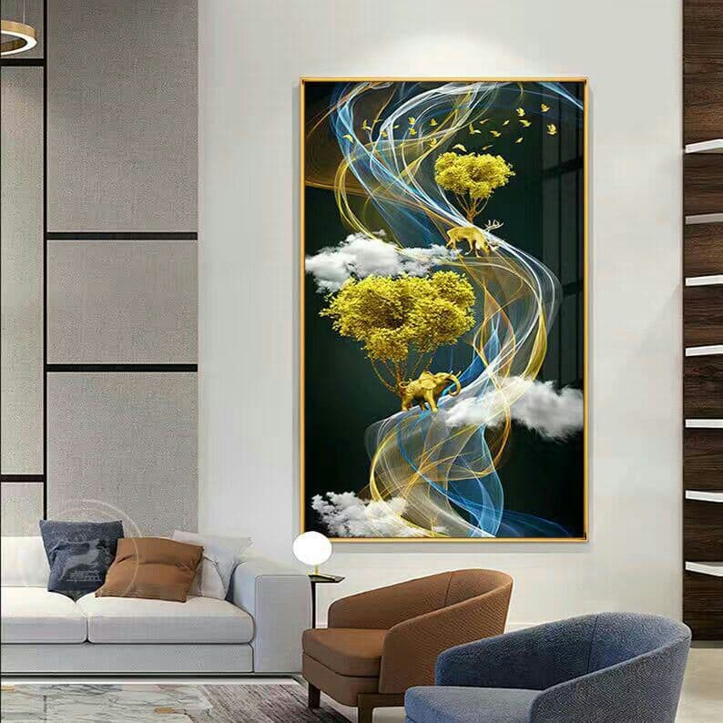 リビングルーム装飾画 玄関装飾画 現代 ソファの背景装飾画i