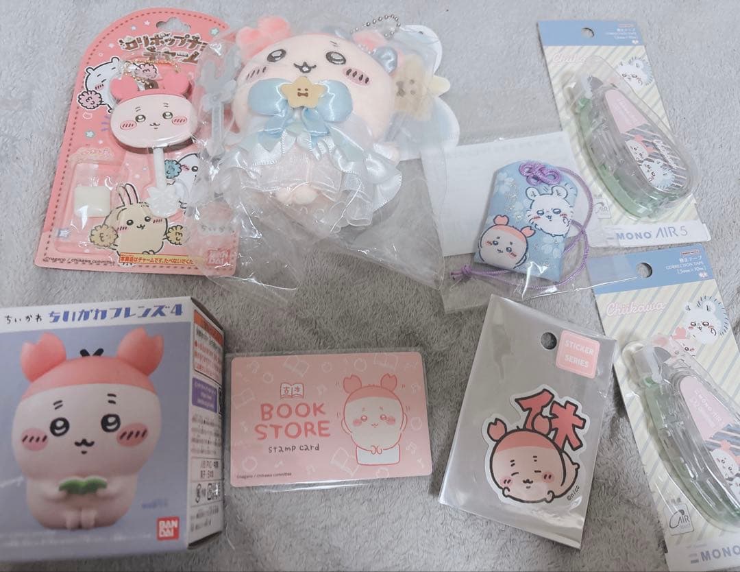 写真6枚分 ちいかわ モモンガ ぬいぐるみ マスコット まとめ売り カニ