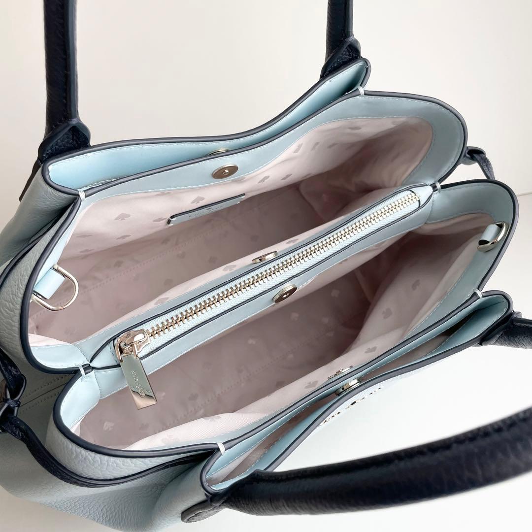 ケイトスペード ハンドバッグ ダンプリング 2way サッチェル 水色 ほぼ新品