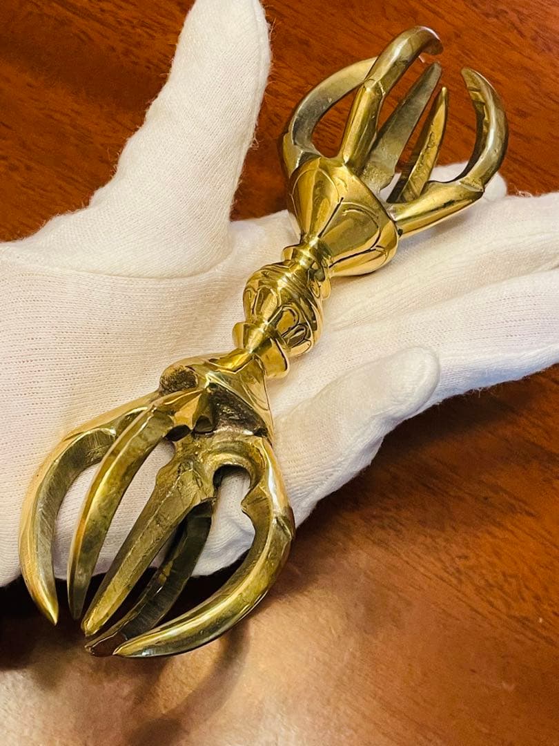 日本式 新品 未使用 送料無料 五鈷杵　バジュラ　ドルジェ　密教法具 16㎝