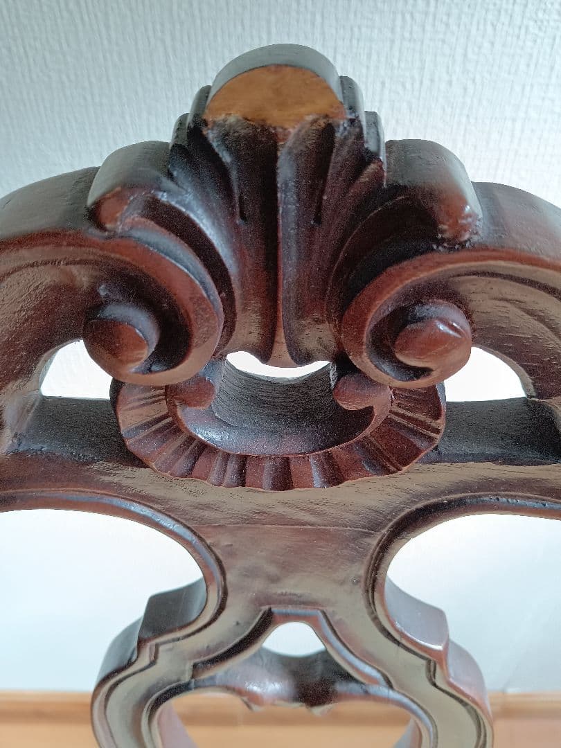 椅子２脚セット　ヴィクトリア時代のロココ・リバイバル• 麻布張りスプリング椅子