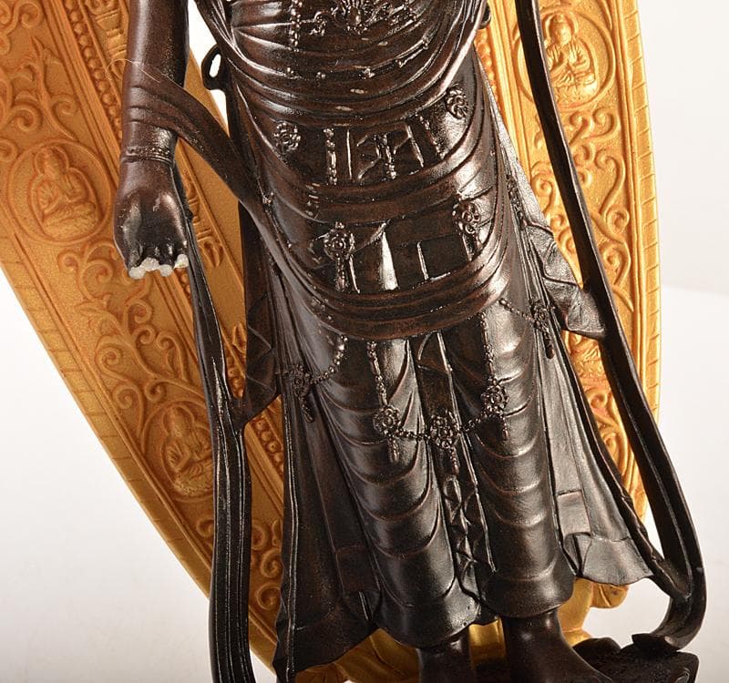 仏教美術　樹脂製　レプリカ　観音菩薩像　仏像　置物　V R4683