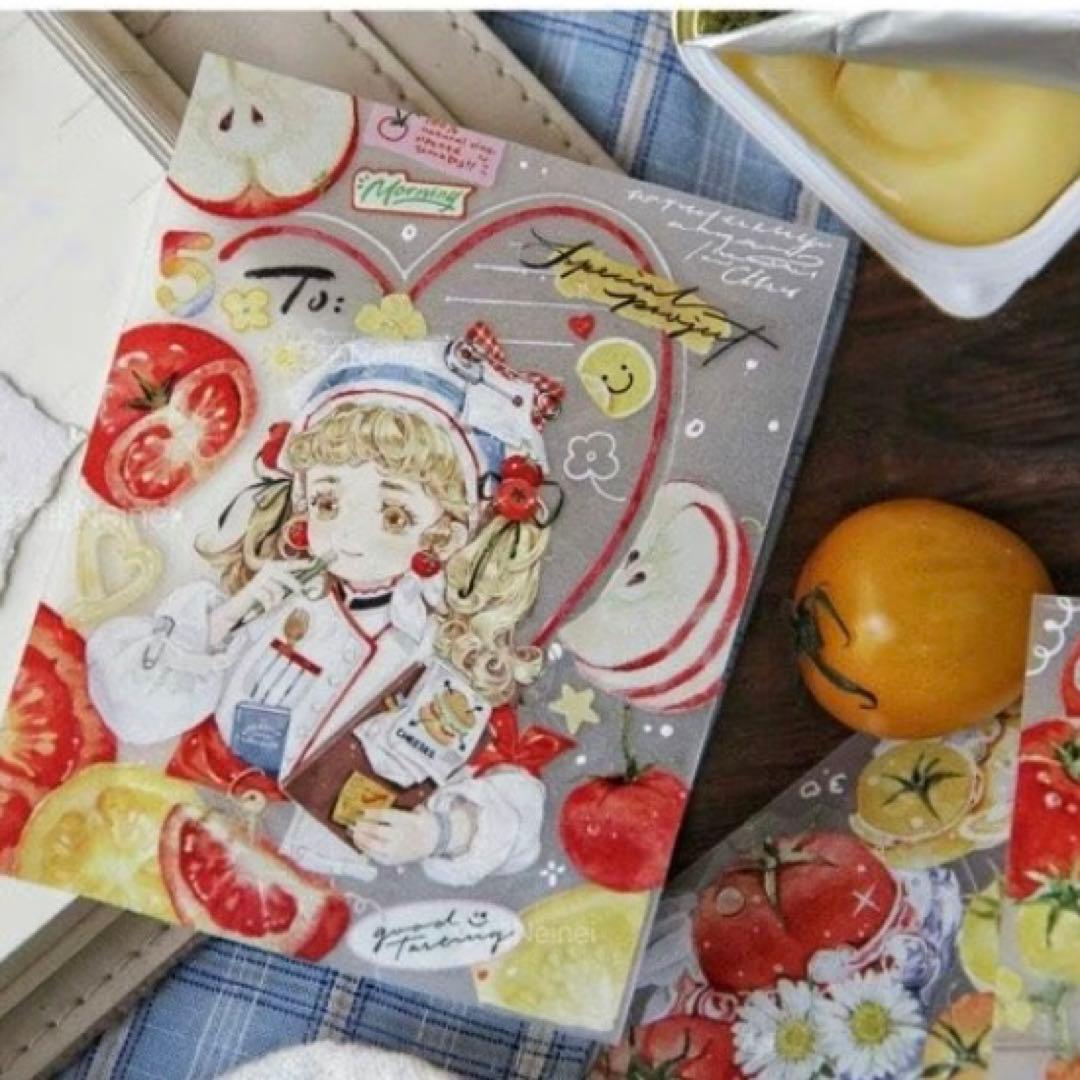 【SALE】【新品】海外マステ　野柚Neinei【美味时时季】 4本巻売り