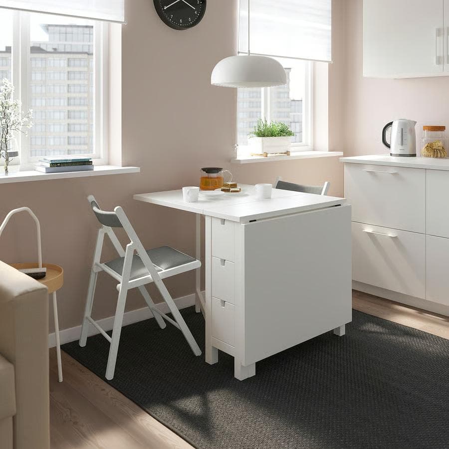 美品 IKEA NORDEN ノールデン ダイニングテーブル ホワイト