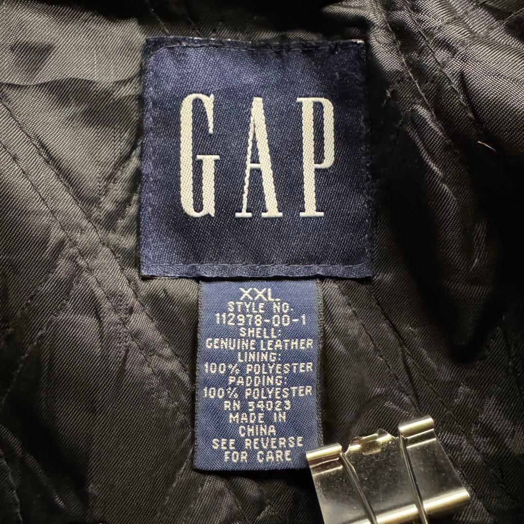 【90s vintage】OLD GAP 3L シングルライダース　レザー 本革