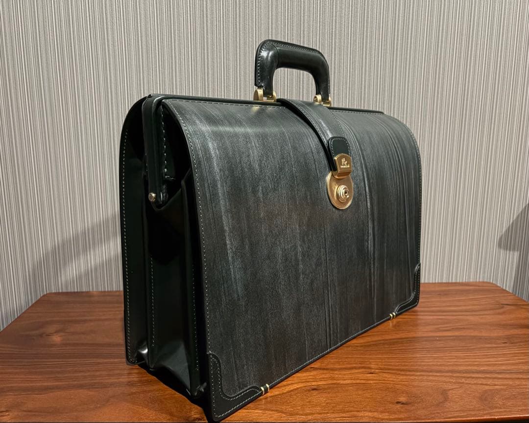 ココマイスター ダレスバッグ モスグリーン 未使用・銀座直営店購入