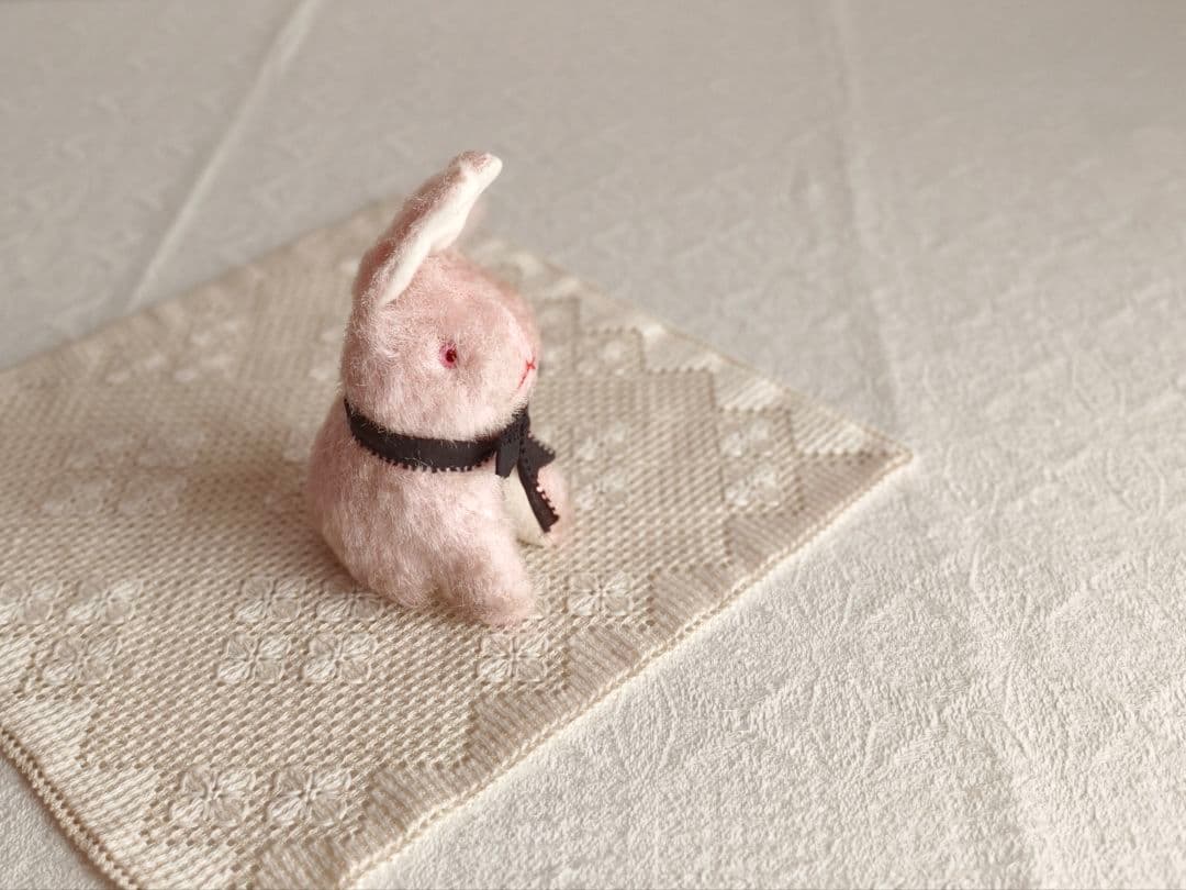* vintage rabbit ୨୧ フォルムの可愛い ピンクの ウサちゃん