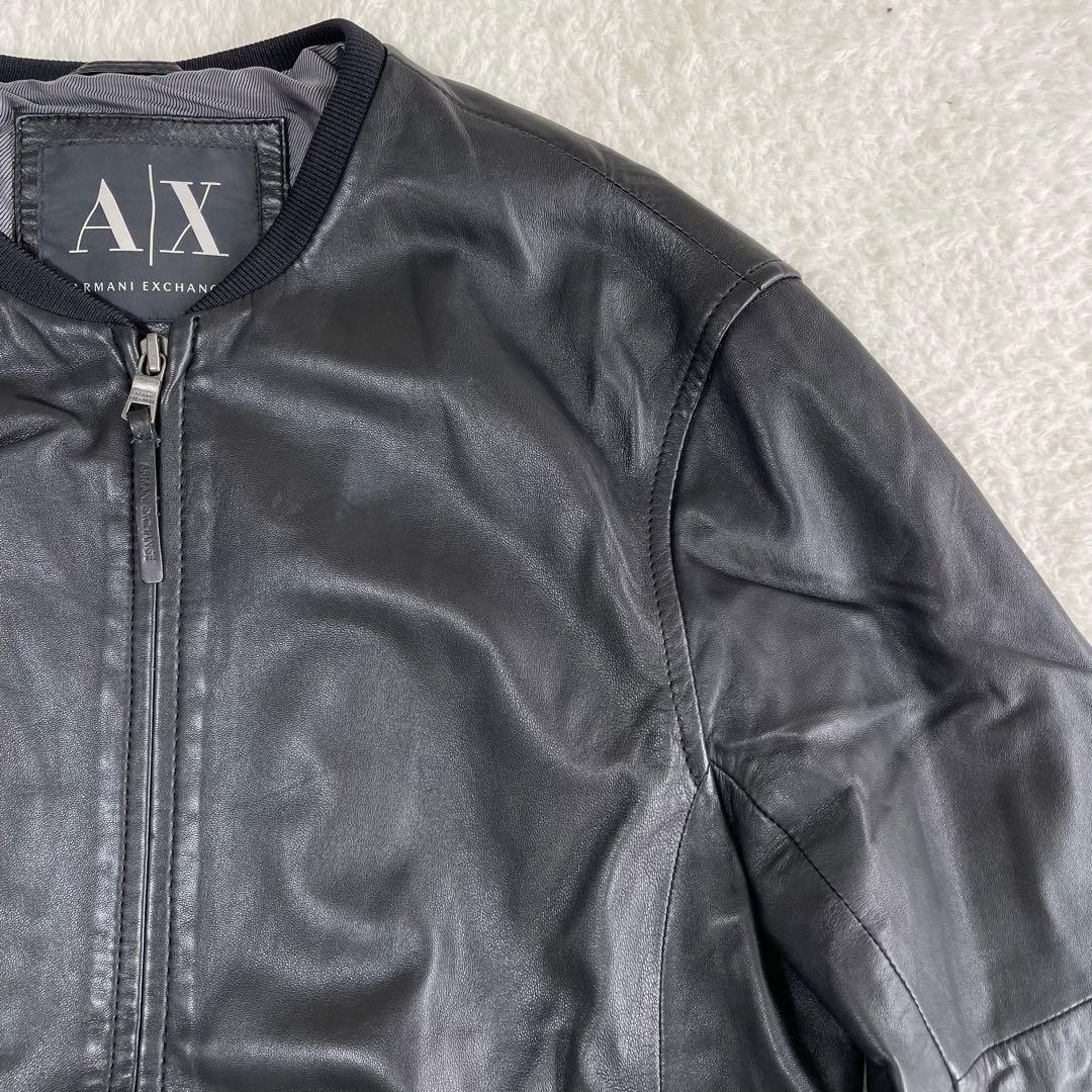 美品✨本革レザージャケット ARMANI EXCANGE ライダース S