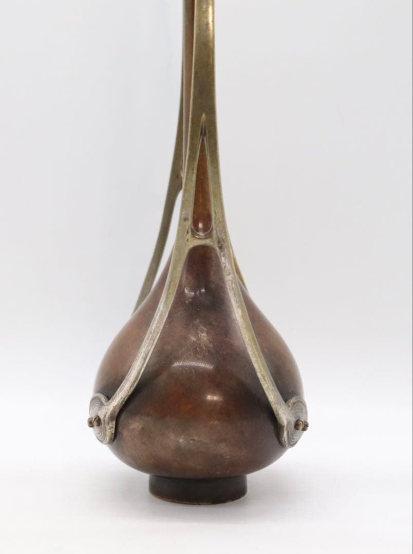 時代　唐銅　銅花器　茶道具　950g 送料込み260122