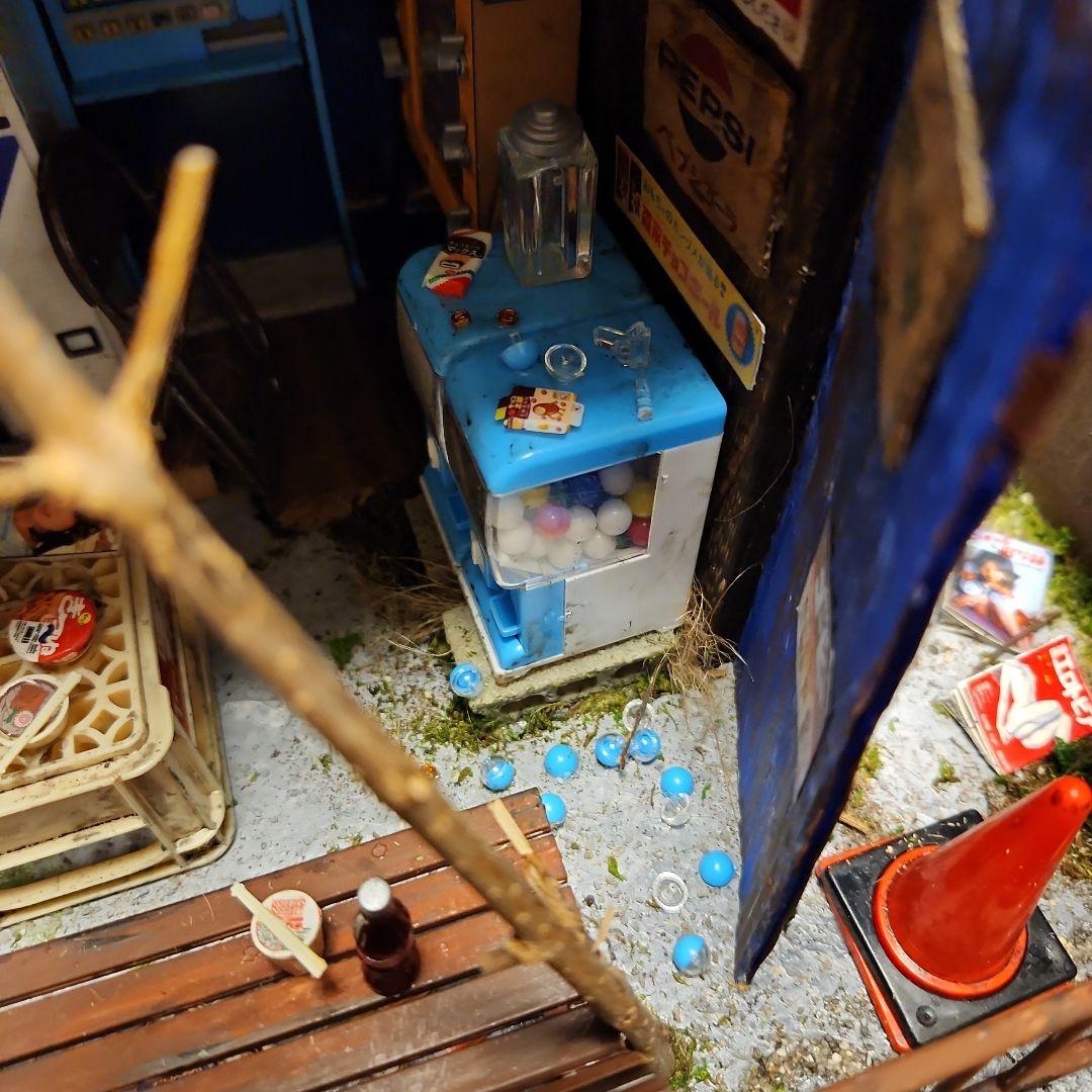1/12 昭和　レトロ　自販機　ホーロー看板　ジオラマ