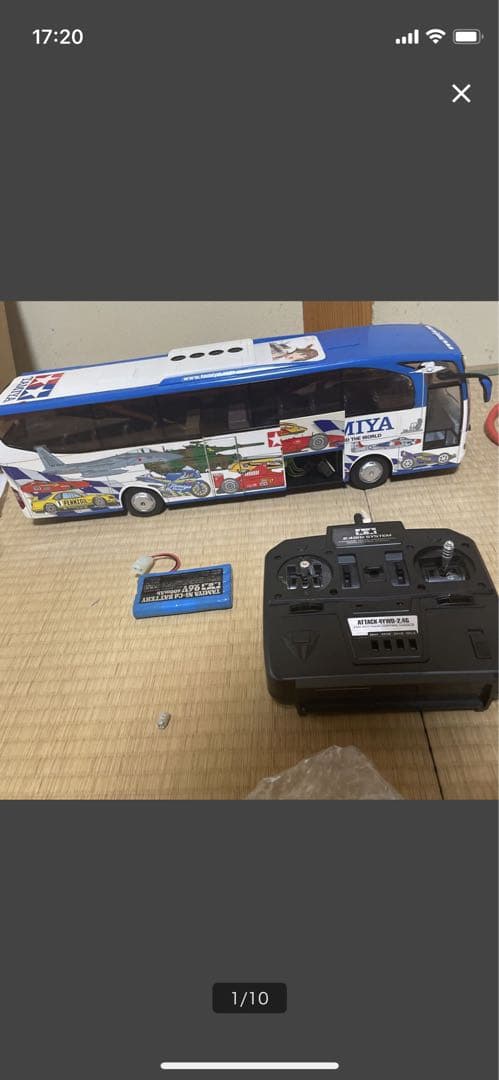 タミヤ1/14トレーラーラッピングバスフルオペレーションMFC01