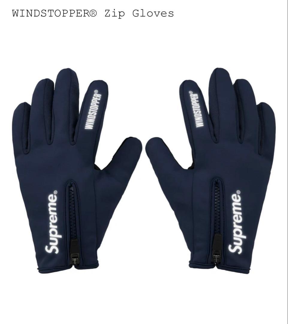 小物 supreme WINDSTOPPER Zip Gloves navy XL
