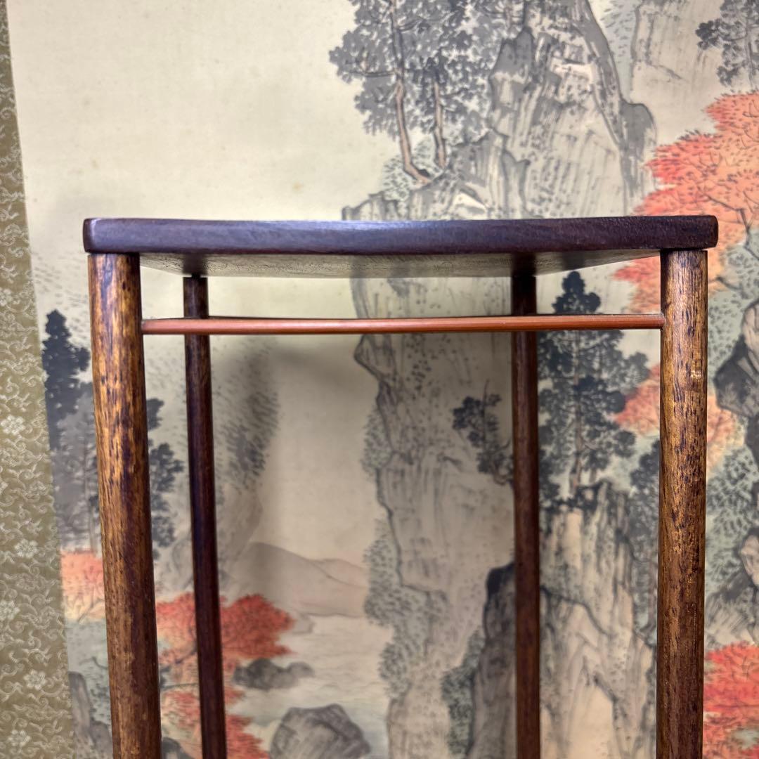極上手　唐木　花梨木 極細工　花台　香炉台