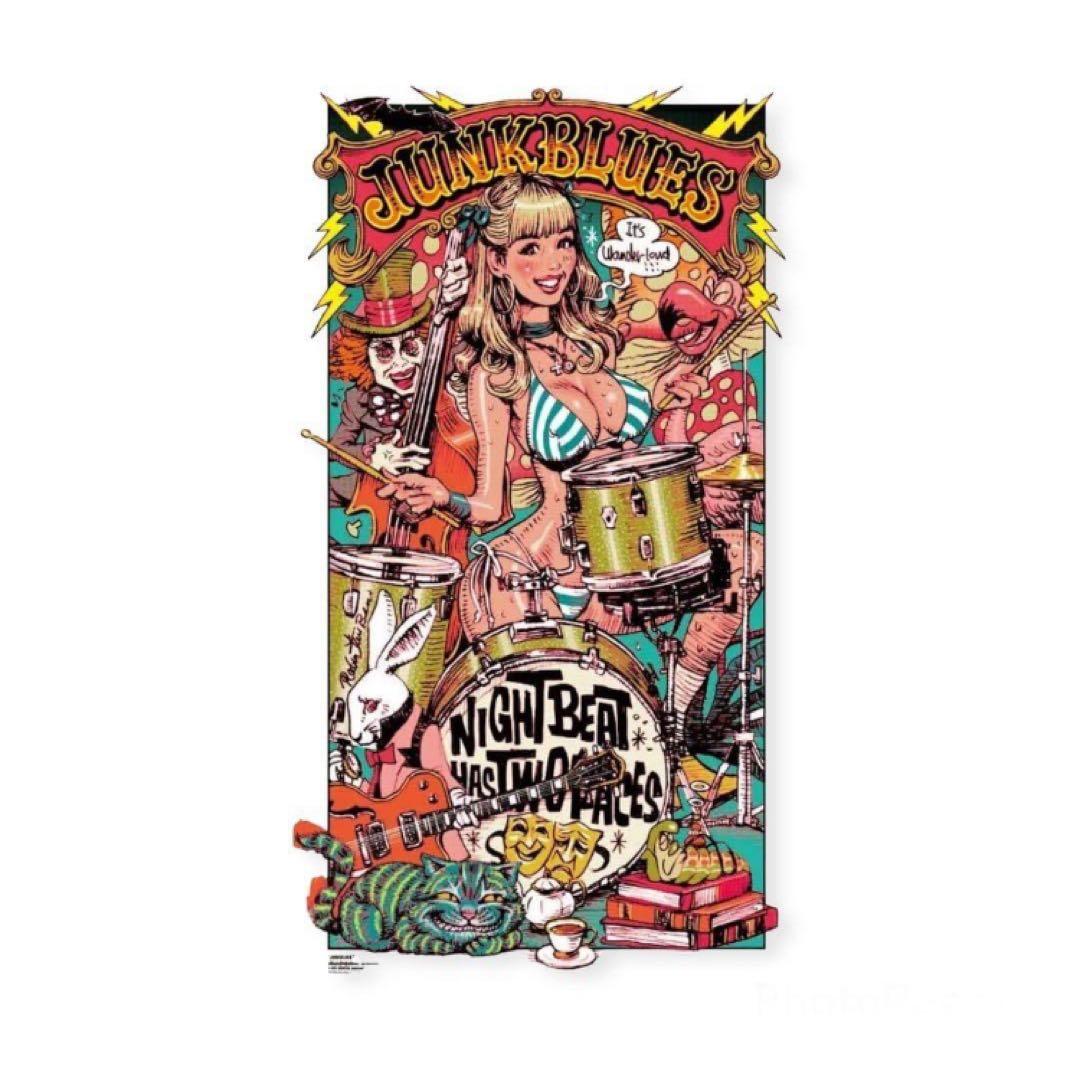 ロッキンジェリービーン JUNK BLUES ポスター JUNKBLUESカラー