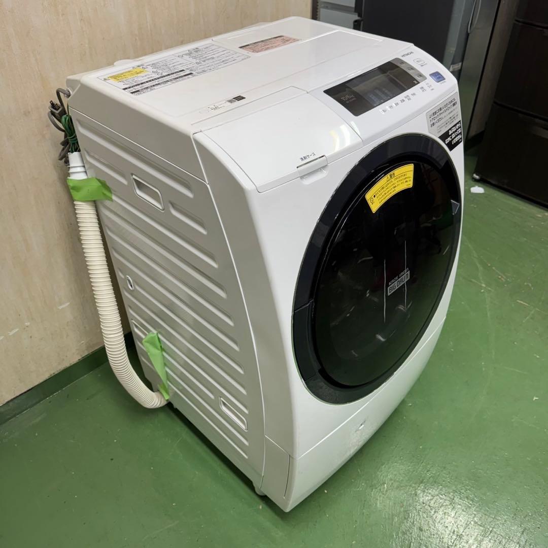 112 日立ドラム式洗濯機　乾燥付　10/6kg 小型　一人暮らし　左開き　安い