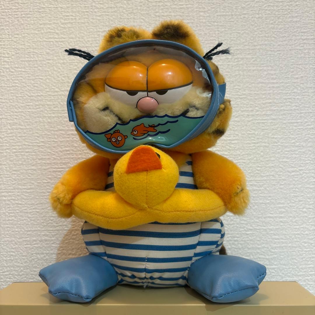 ガーフィールド ぬいぐるみ 浮き輪　ヴィンテージ