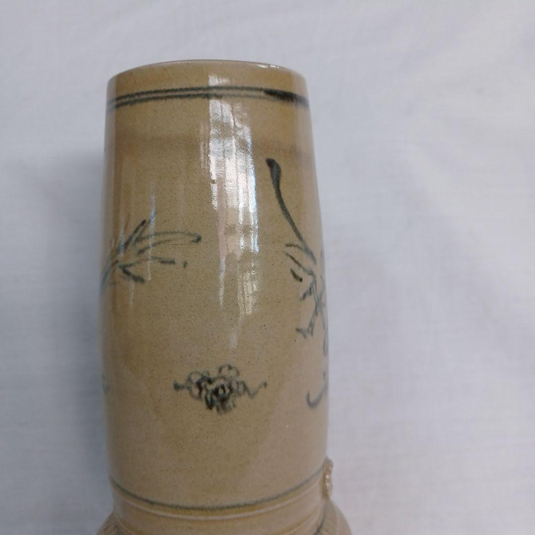 膳所焼花入