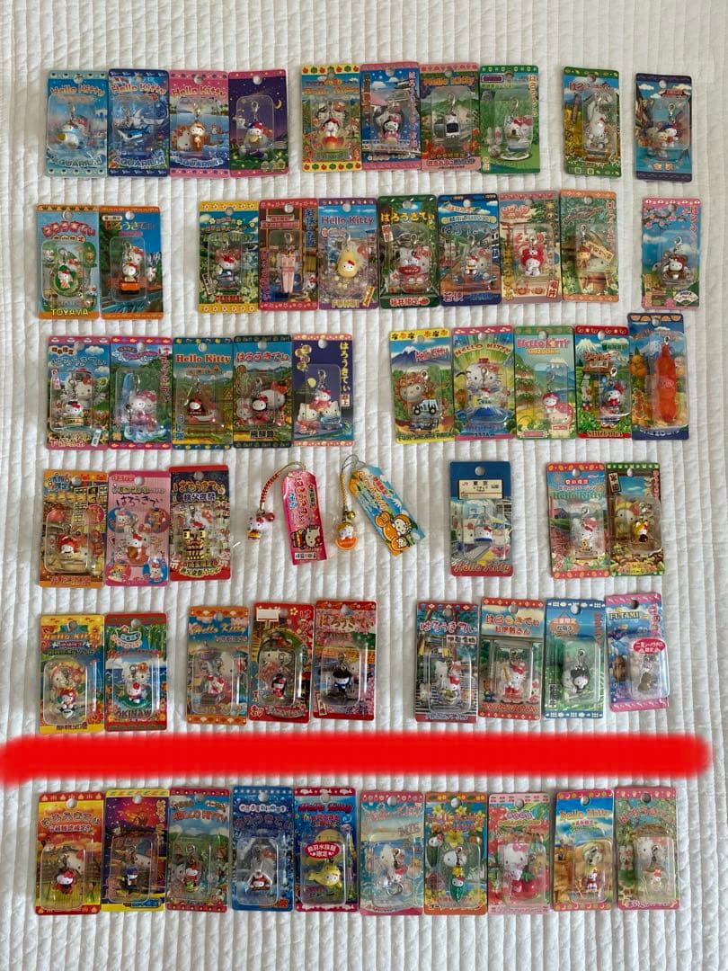 【バラ売り不可】ご当地キティ　チャーム　根付け　58個まとめ売り