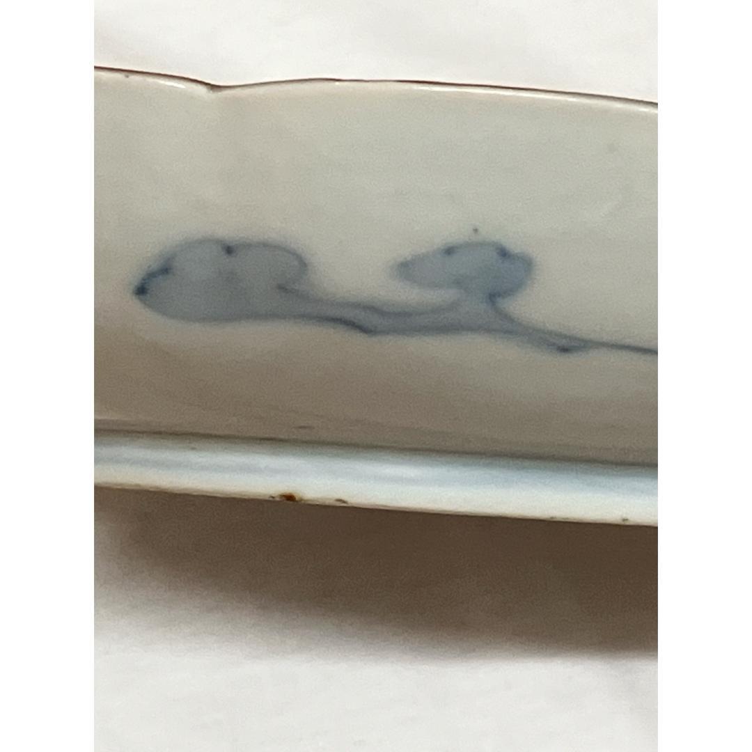 希少　伊万里　なます皿　陶器　明治時代　直径21.5cm 鳳凰
