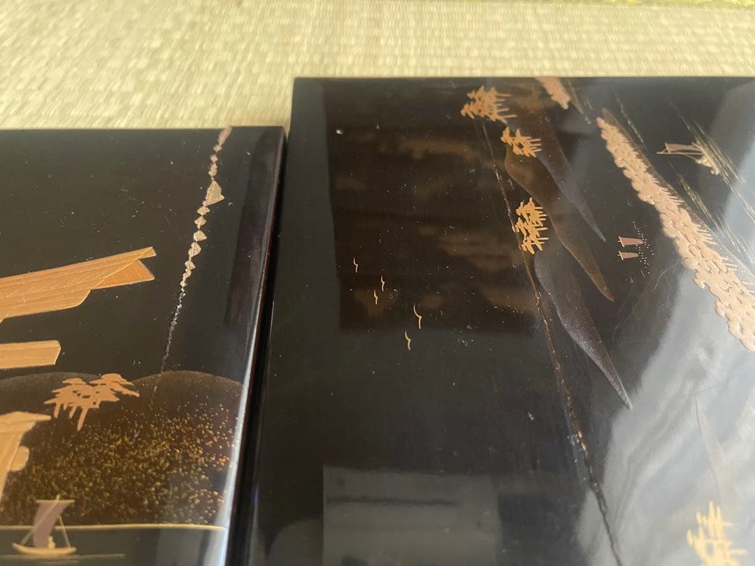 輪島塗　重箱　五段重箱　アンティーク　昭和50年　木箱付