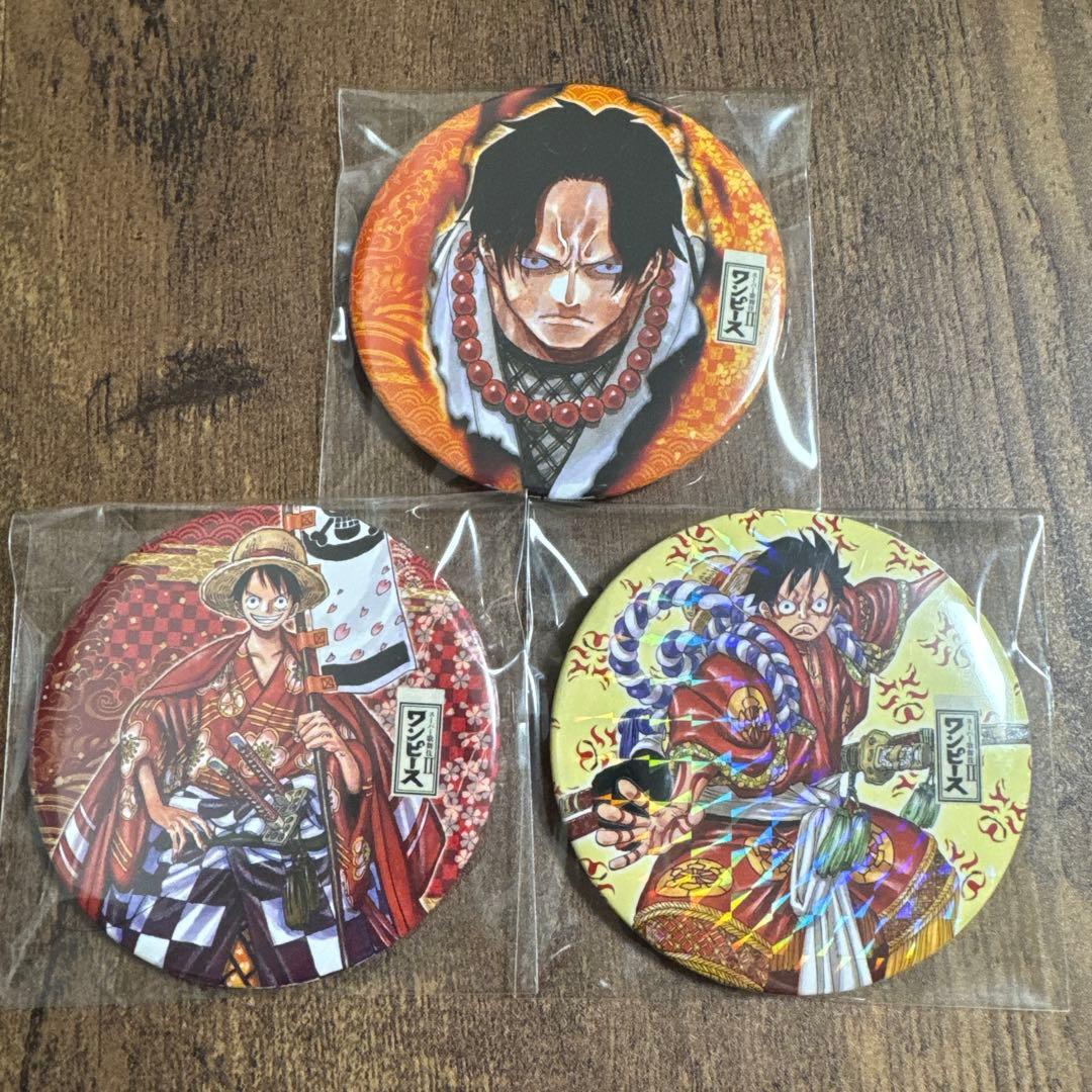 ONEPIECE 歌舞伎 缶バッジ ルフィ エース