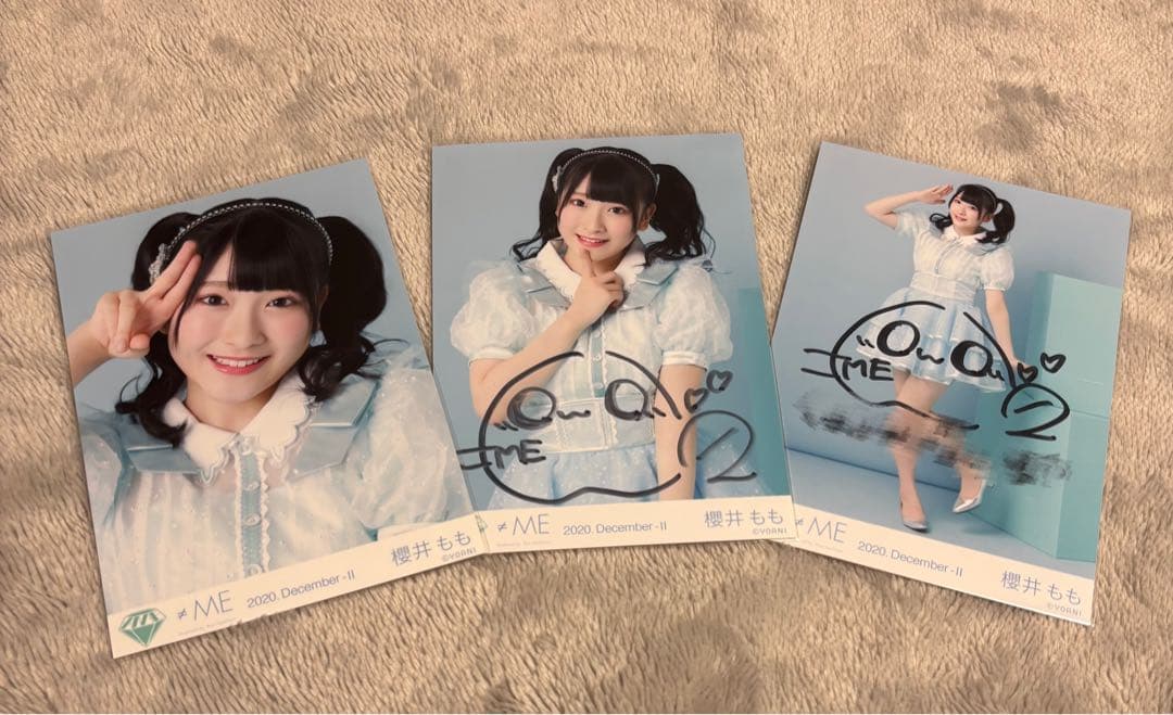 櫻井もも ノイミー 生写真 キラキラ衣装コンプ セット 直筆 コメント