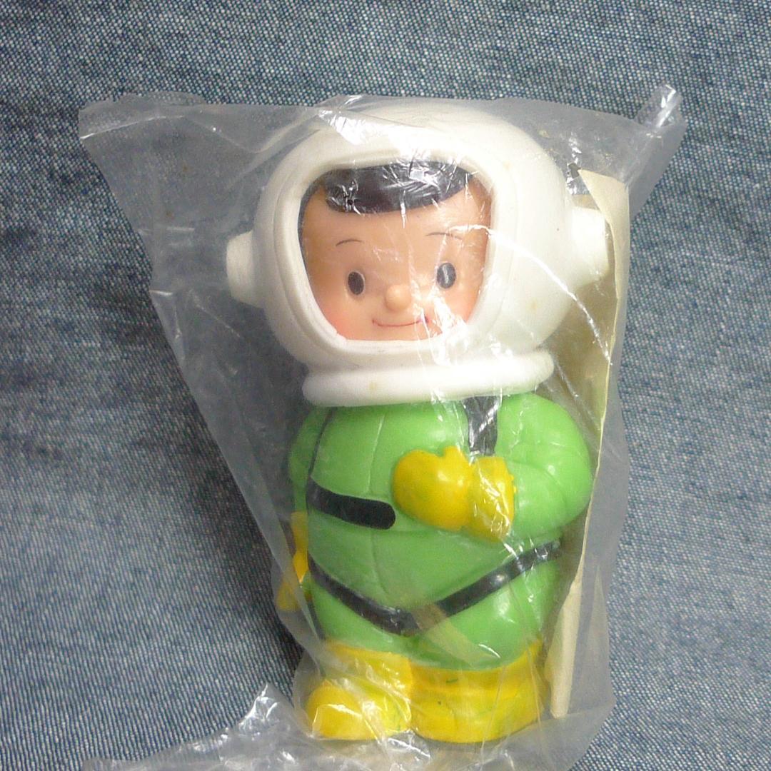 y551■こくぎん こくちゃん ソフビ 貯金箱 國民相互銀行◇宇宙飛行士