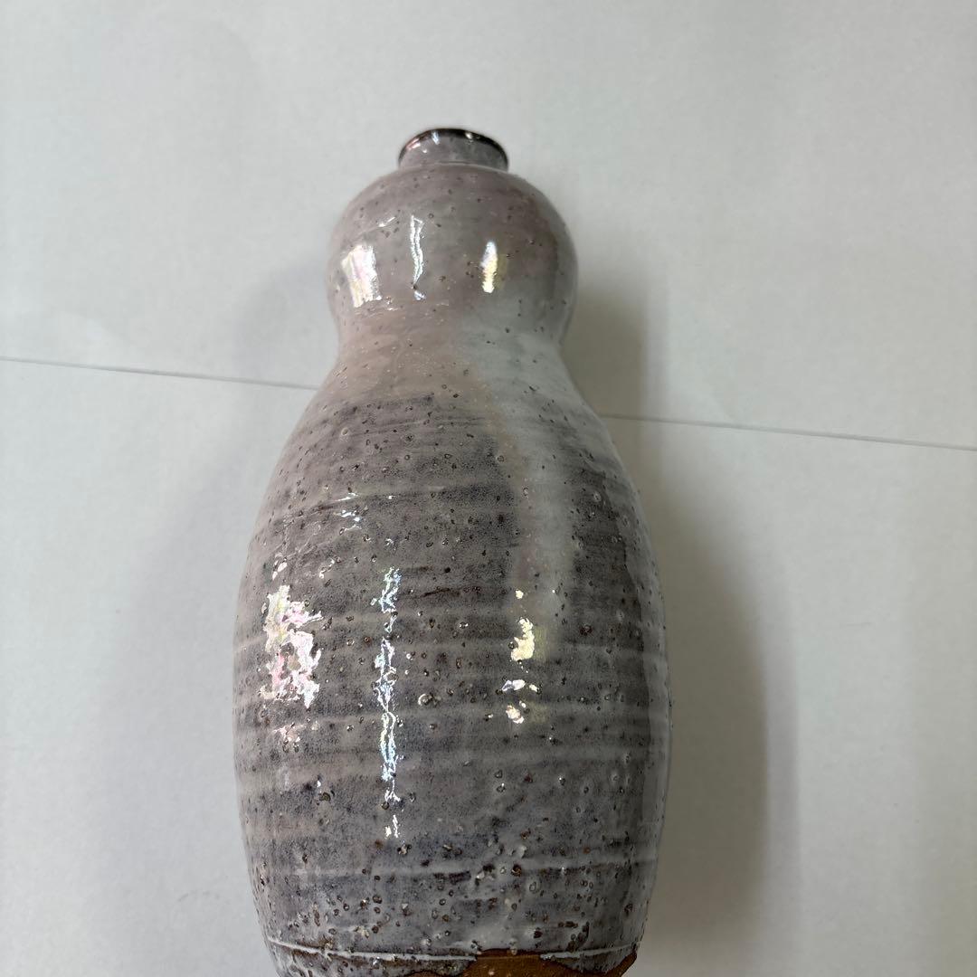 茶道具　萩焼　瓢花入 岡田裕 (山口県指定無形文化財保持者)